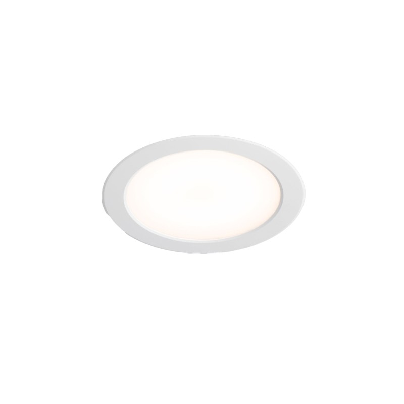 AGASSAC matte white aluminum ceiling lamp with integrated LED.