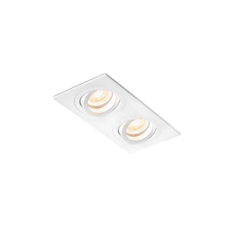 Ceiling lamp in matte white aluminum with GU10 socket, CARMAUX