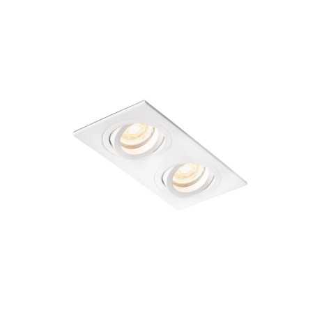 Ceiling lamp in matte white aluminum with GU10 socket, CARMAUX