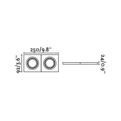 Ceiling lamp in matte white aluminum with GU10 socket, CARMAUX