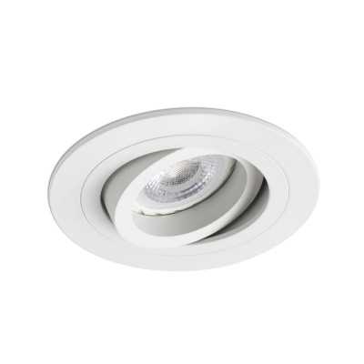 Ceiling lamp in matte white aluminum with GU10 socket POURRA