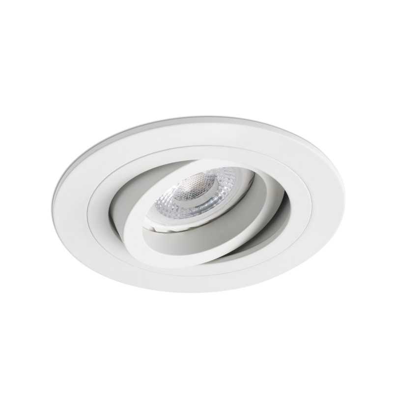 Ceiling lamp in matte white aluminum with GU10 socket POURRA