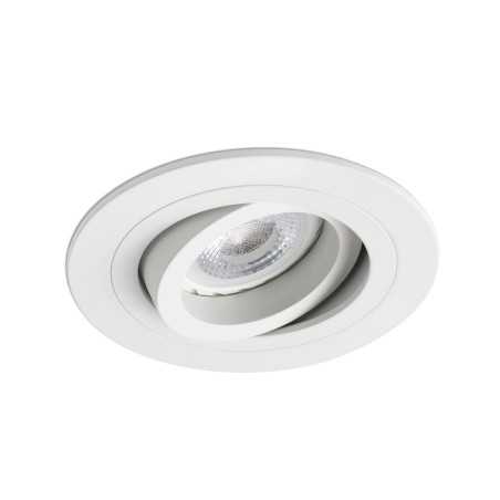 Ceiling lamp in matte white aluminum with GU10 socket POURRA