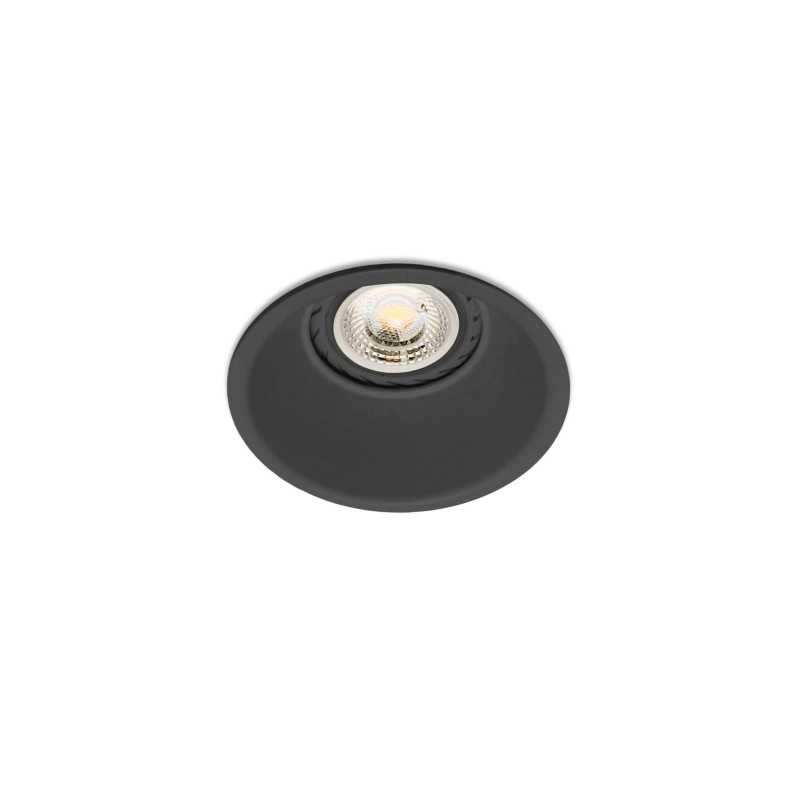 Ceiling lamp aluminum GU10 matte black FLUMET