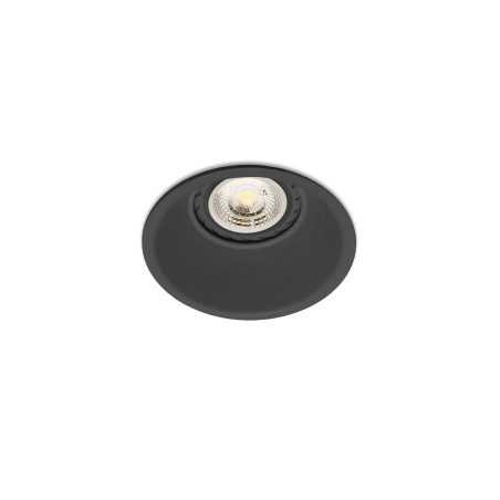 Ceiling lamp aluminum GU10 matte black FLUMET