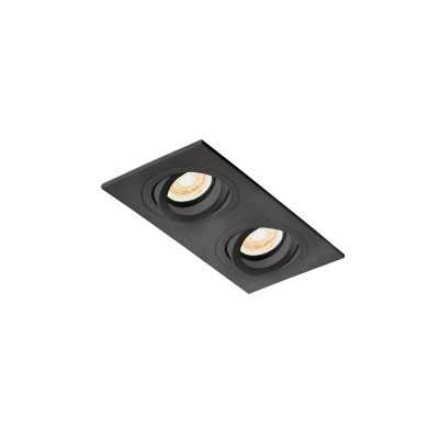Ceiling lamp in matte black aluminum with GU10 socket.