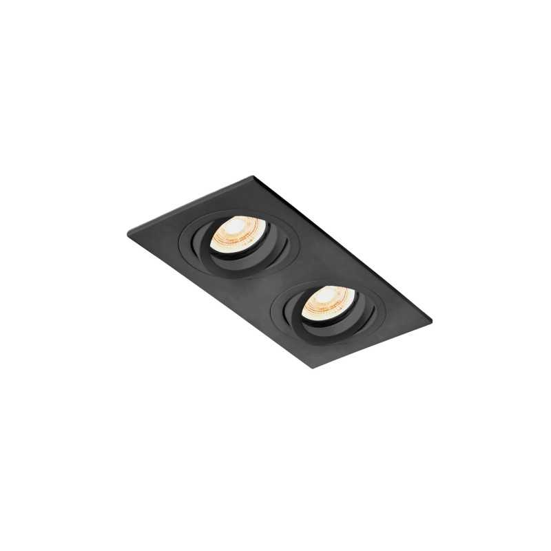 Ceiling lamp in matte black aluminum with GU10 socket.