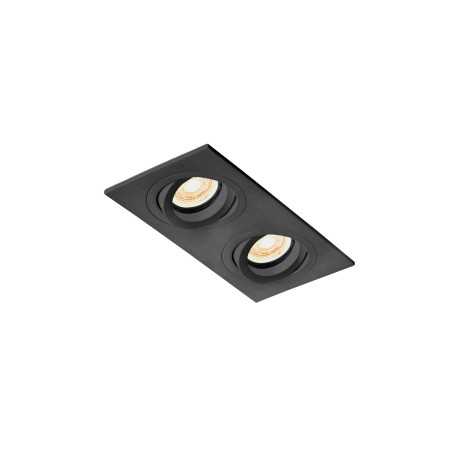 Ceiling lamp in matte black aluminum with GU10 socket.