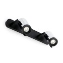 Wall lamp in shiny chrome-plated steel with GU10 bulb socket, GRANILE.