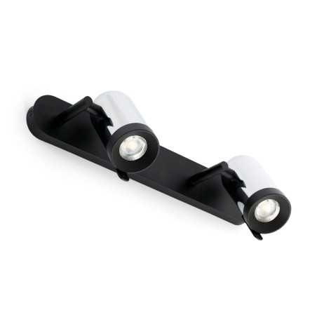 Wall lamp in shiny chrome-plated steel with GU10 bulb socket, GRANILE.