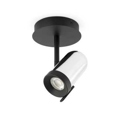 Ceiling lamp in shiny chrome-plated steel with GU10 socket by CORONA.