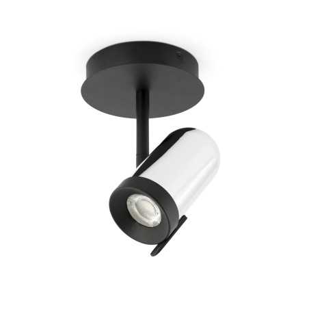 Ceiling lamp in shiny chrome-plated steel with GU10 socket by CORONA.