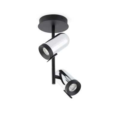 Ceiling lamp in shiny chrome-plated steel with GU10 socket, LAVOYE.