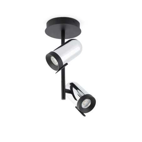 Ceiling lamp in shiny chrome-plated steel with GU10 socket, LAVOYE.