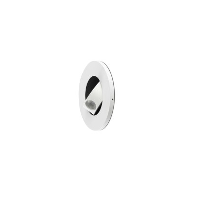 Wall lamp aluminum integrated LED matte white BLANDAT