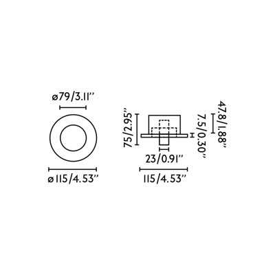 Wall lamp aluminum integrated LED matte white BLANDAT