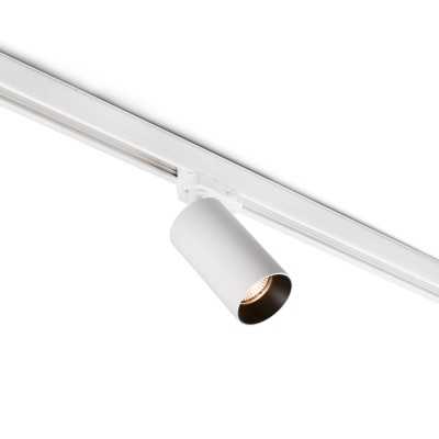 Ceiling lamp with integrated LED in matte white aluminum AVRILLY