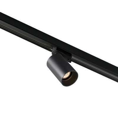 Ceiling lamp with integrated LED in matte black aluminum, SILLANS
