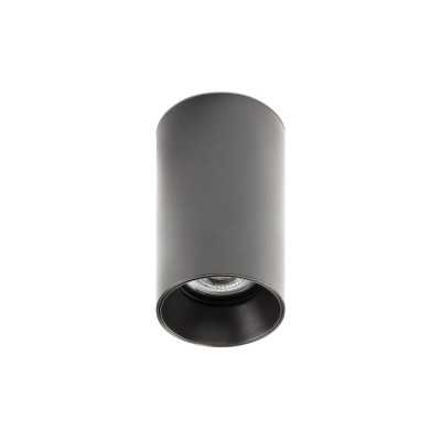 Ceiling lamp made of matte black aluminum with GU10 socket by BLACONS.