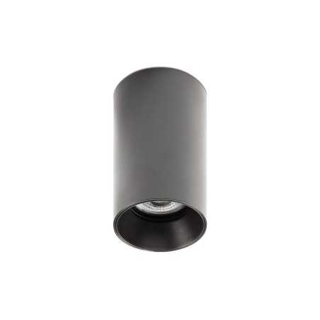 Ceiling lamp made of matte black aluminum with GU10 socket by BLACONS.