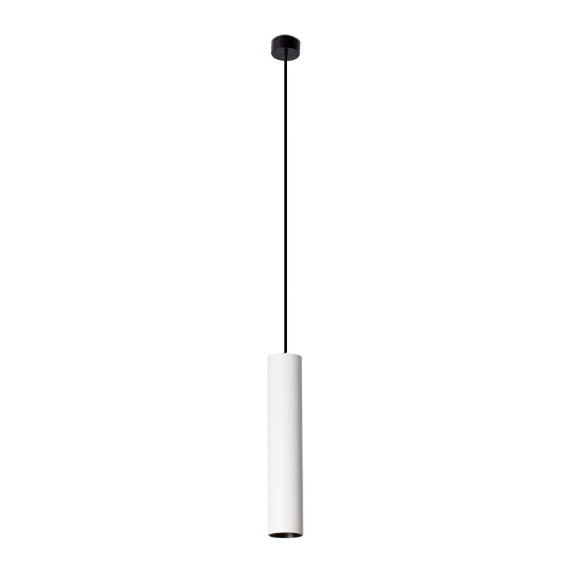 Ceiling lamp in matte white aluminum with GU10 CARDON socket.
