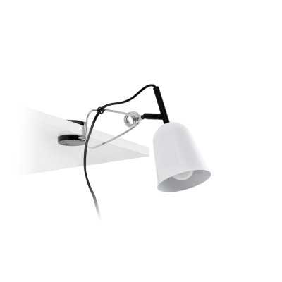 Table lamp in shiny white aluminum E14 by AUDAUX