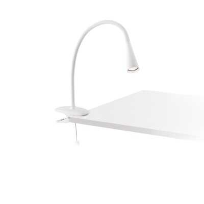 Table lamp with integrated LED in matte white polycarbonate by SENVEN