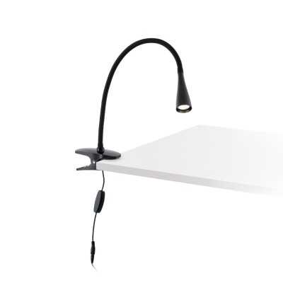 Table lamp with integrated LED in matte black polycarbonate BONNAY