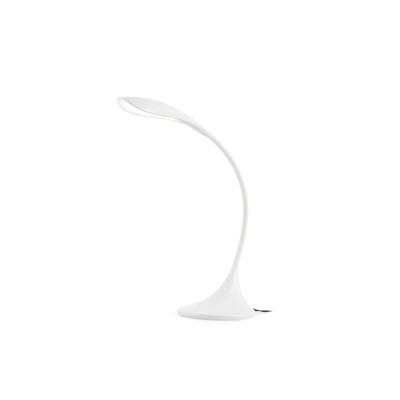 Table lamp with integrated LED plastic in matte white RISOUL