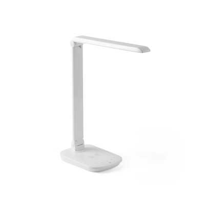 Table lamp with integrated LED plastic in glossy white LE GAU