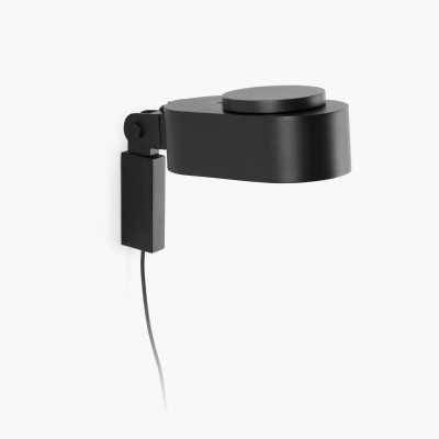 Wall lamp with integrated LED in matte black aluminum by DOMPREL