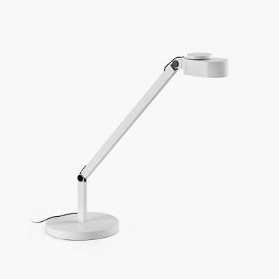 Table lamp with integrated LED in matte white aluminum BIEVRES