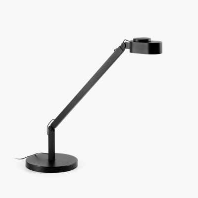 Table lamp with integrated LED in black aluminum AVIGNON