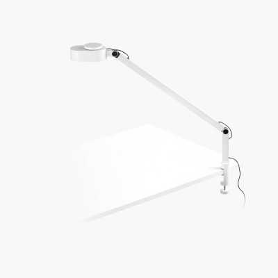 Table lamp with integrated LED in matte white aluminum ONIVAL