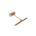 Wall lamp with integrated LED in antique gold aluminum by BIOLLET.