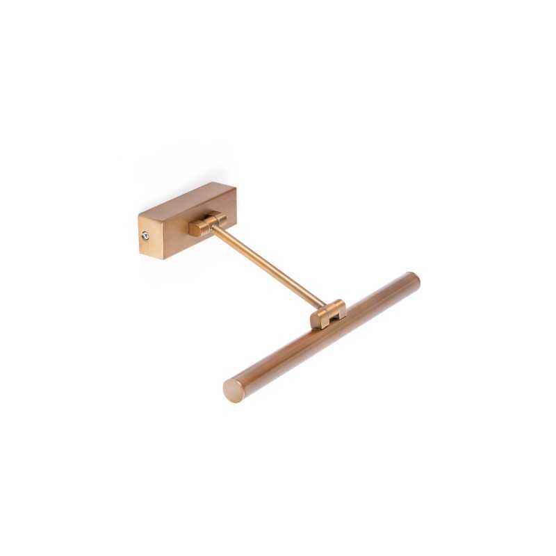Wall lamp with integrated LED in antique gold aluminum by BIOLLET.