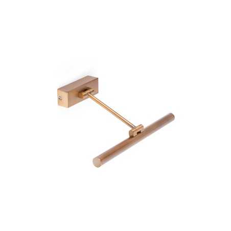 Wall lamp with integrated LED in antique gold aluminum by BIOLLET.