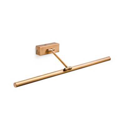 Wall lamp with integrated LED in antique gold aluminum by MACOGNY