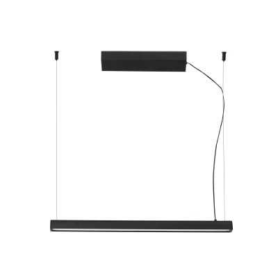 Ceiling lamp with integrated LED in matte black aluminum PARADOU
