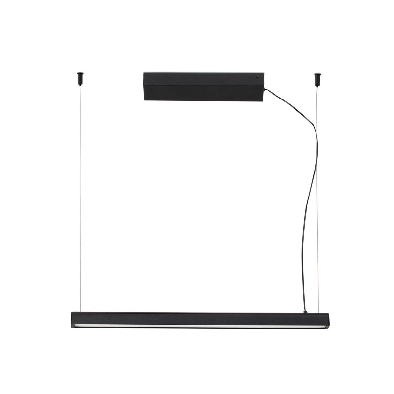 Ceiling lamp with integrated LED in matte black aluminum PARADOU