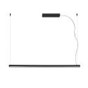Ceiling lamp with integrated LED in matte black aluminum MORLAC