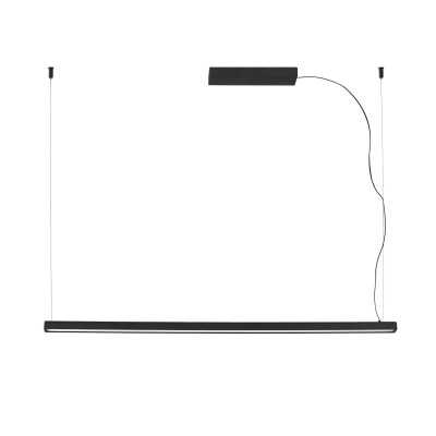 Ceiling lamp with integrated LED in matte black aluminum MORLAC