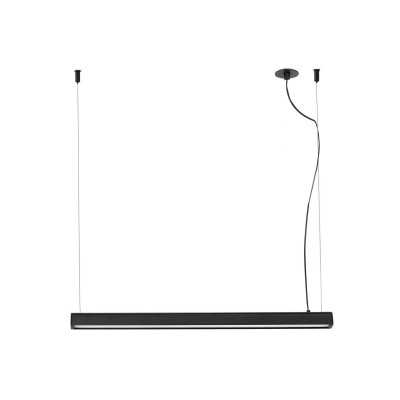 Ceiling lamp with integrated LED in matte black aluminum PRUGNY