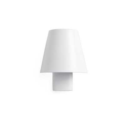 Wall lamp with integrated LED in matte white steel CHATAIN