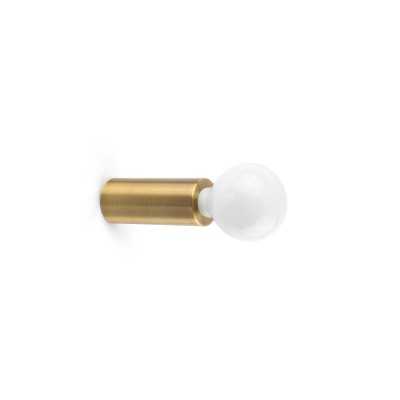 Wall lamp in antique gold aluminum with E27 socket, VILLERS.