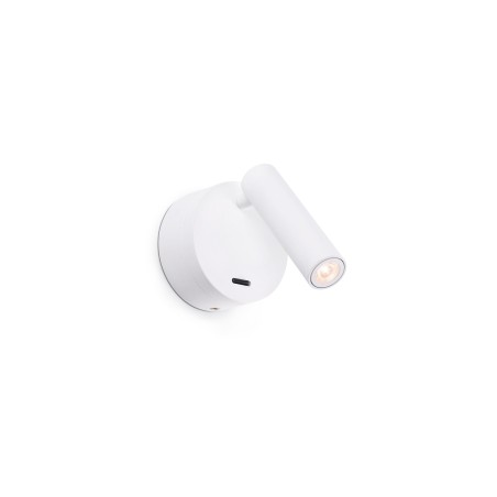 Wall lamp with integrated LED in matte white steel THIEUX