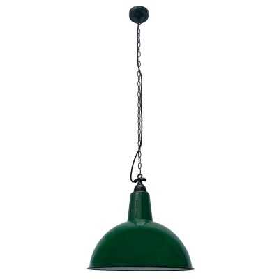 Ceiling lamp in green steel with E27 socket, AMBLIE