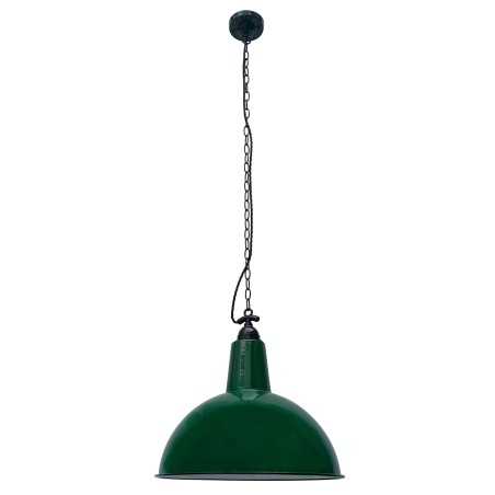 Ceiling lamp in green steel with E27 socket, AMBLIE