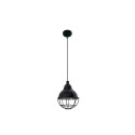 Ceiling lamp in glossy black steel with E27 socket, LINIERE.