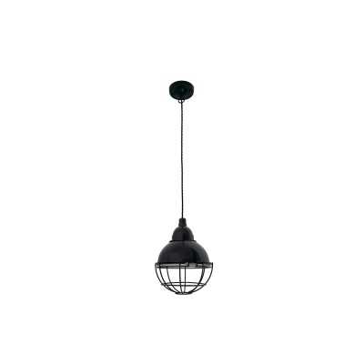 Ceiling lamp in glossy black steel with E27 socket, LINIERE.